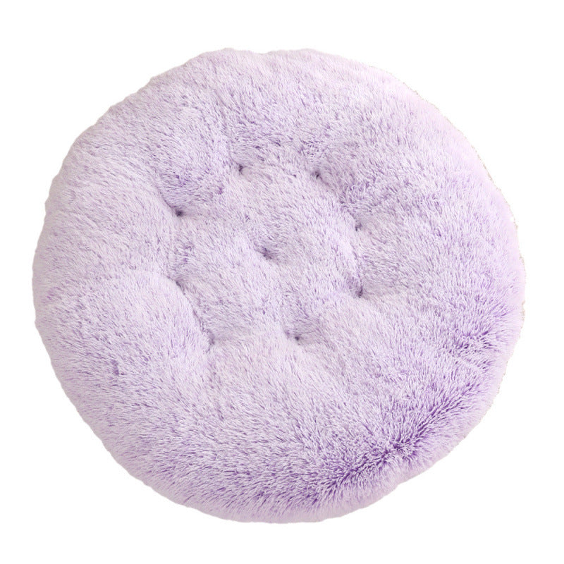 Round Pet Mat Bed Plush Warm Sleep