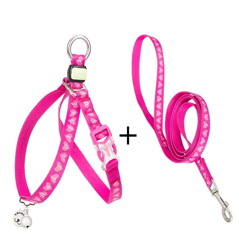 Bell Pet Harness Vest And Leash Set For Daily Walking