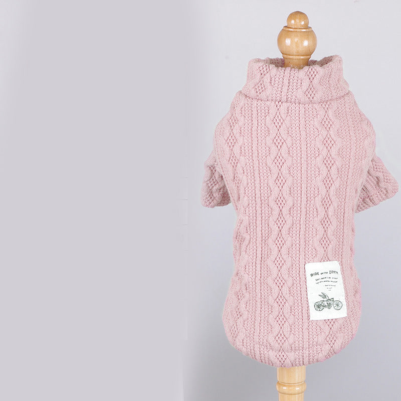 Warm Knitted Pet Sweater Cozy Apparel Clothing