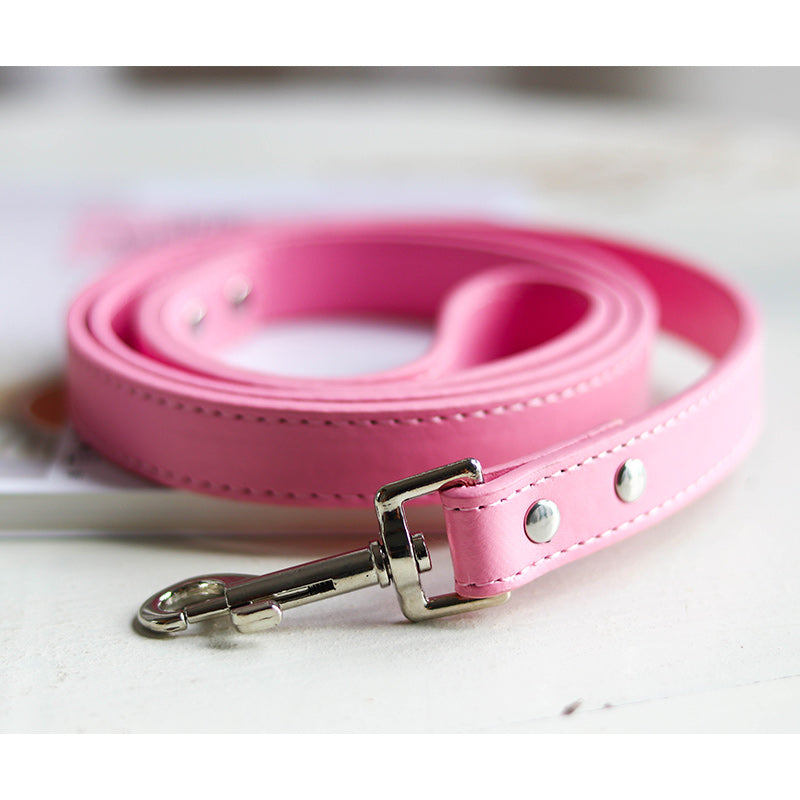 Adjustable Pet Leash And Collar Set For Daily Walking Use