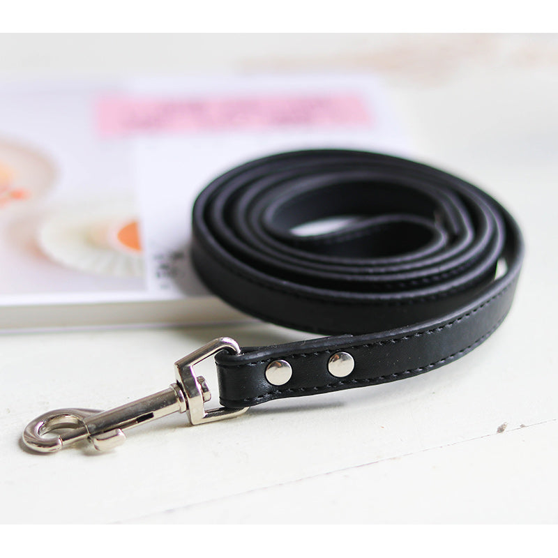 Adjustable Pet Leash And Collar Set For Daily Walking Use