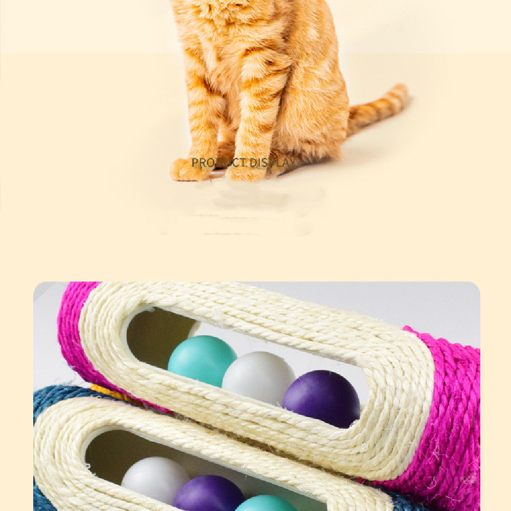 Triple Sisal Drum Interactive Pet Toy