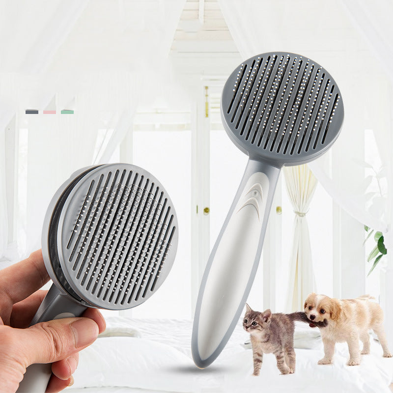 Pet Slicker Grooming Brush For Shedding Season Easy Clean Comb