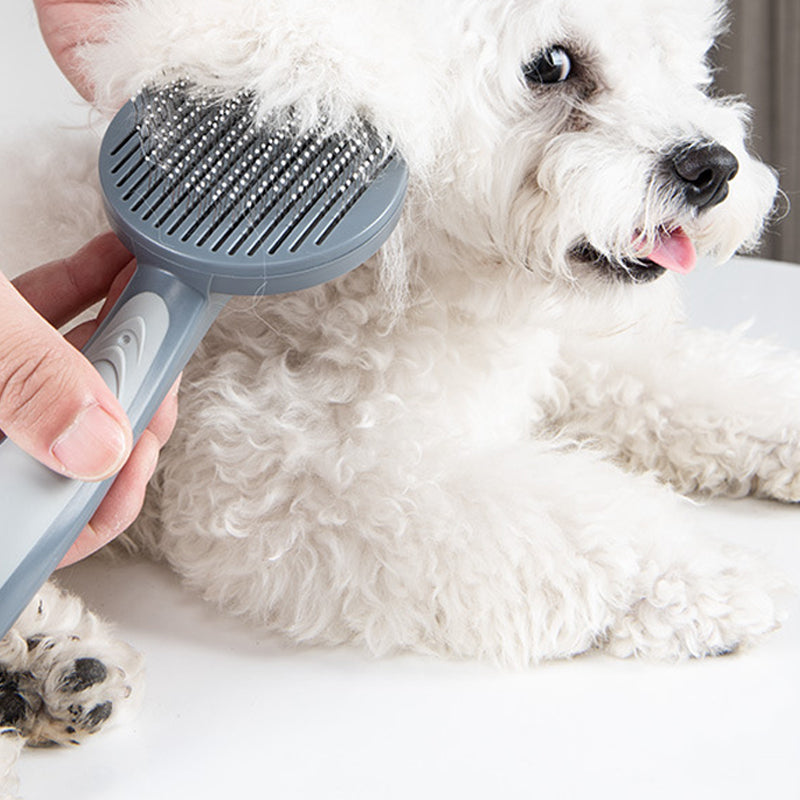 Pet Slicker Grooming Brush For Shedding Season Easy Clean Comb