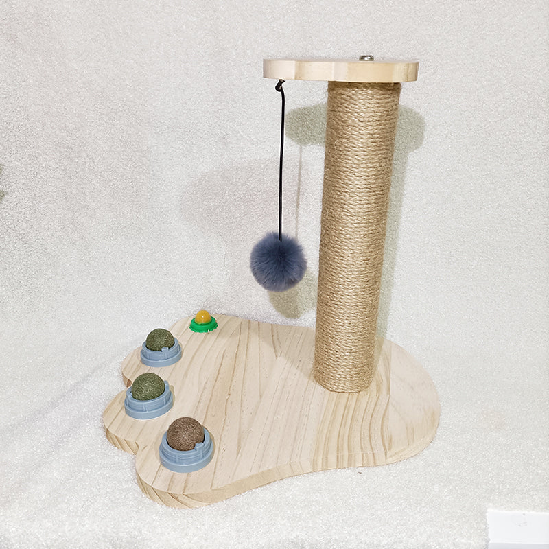 Solid Wood Turntable Bite Resistant Interactive Pet Toy