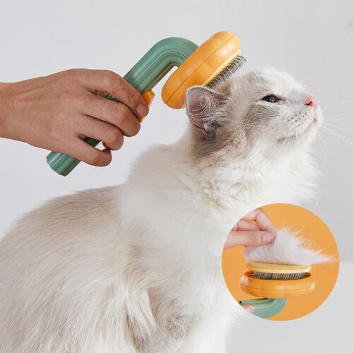 Pet Pumpkin Self Cleaning Slicker Grooming Brush For Pets