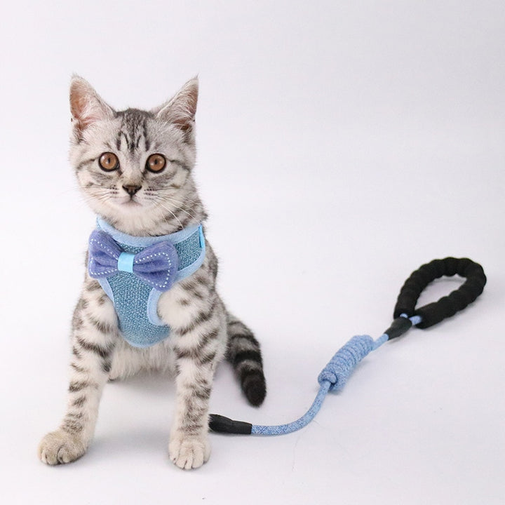 Adjustable Pet Chest And Back Leash For Comfortable Walking Use