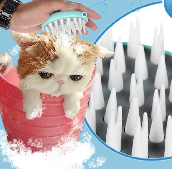 Comfortable Bath Massage Grooming Cleaning Pet Brush