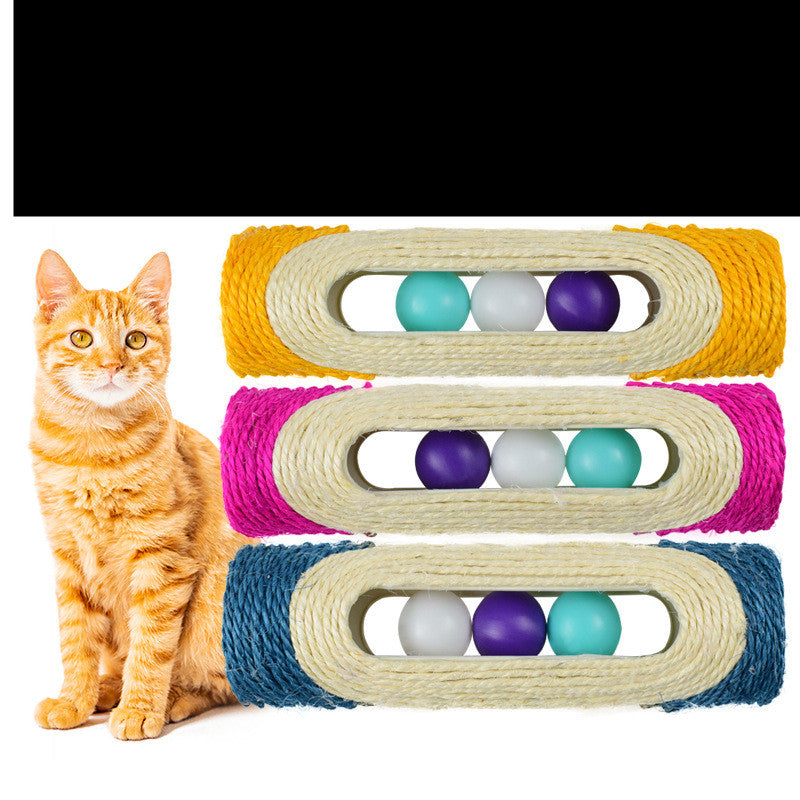 Triple Sisal Drum Interactive Pet Toy