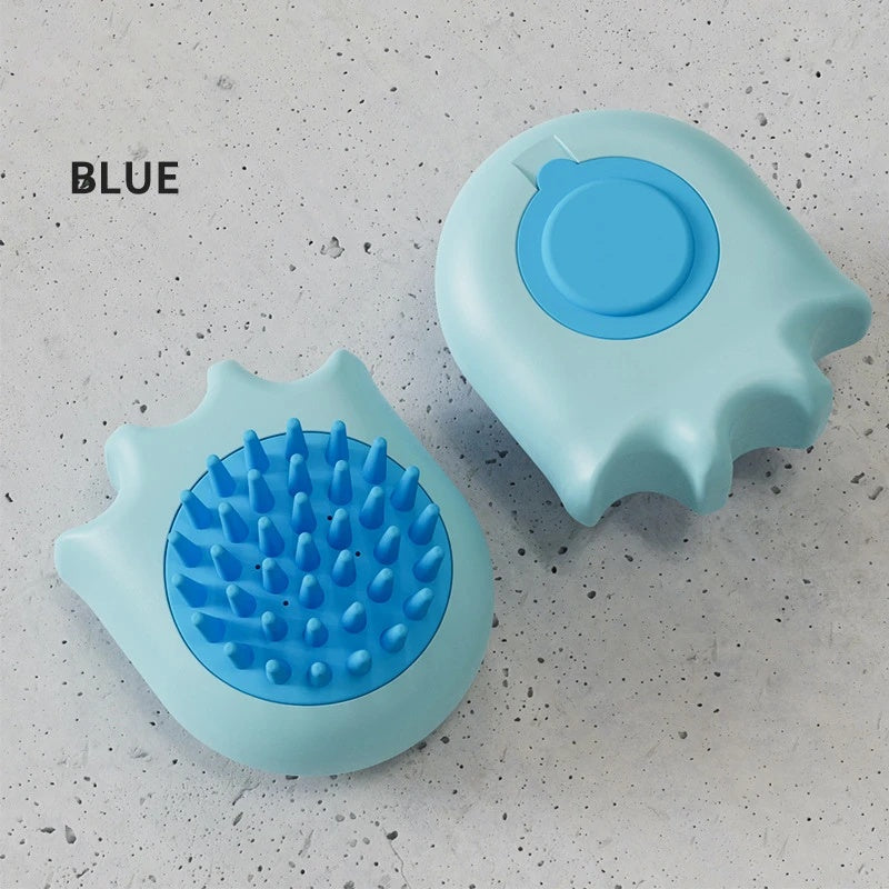 Pet Bath Massage Comb With Shampoo Dispenser Brush