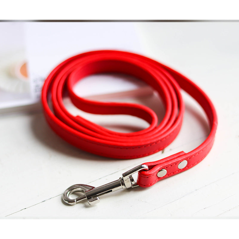 Adjustable Pet Leash And Collar Set For Daily Walking Use