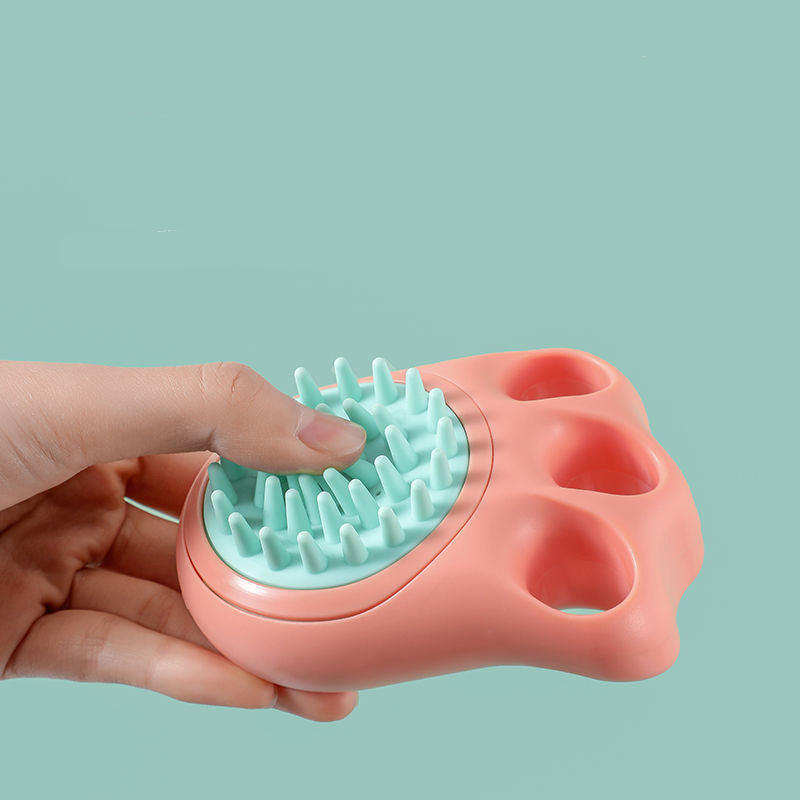 Claw Bath Massage Grooming Cleaning Pet Brush