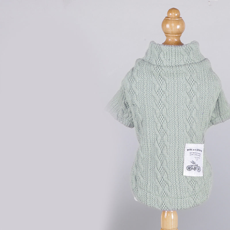 Warm Knitted Pet Sweater Cozy Apparel Clothing
