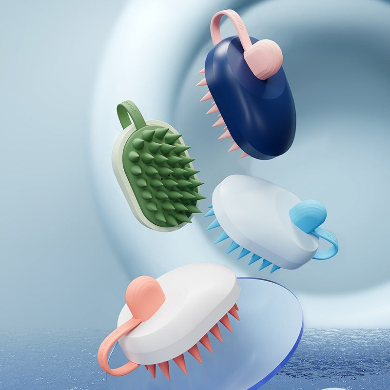 Soft Gel Shampoo Massage Bath Cleaning Pet Brush