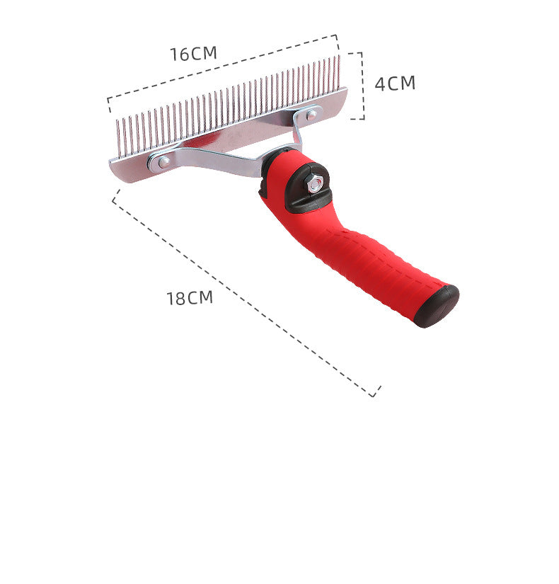 Extra Large Pet Rake Grooming Comb For Deshedding And Detangling