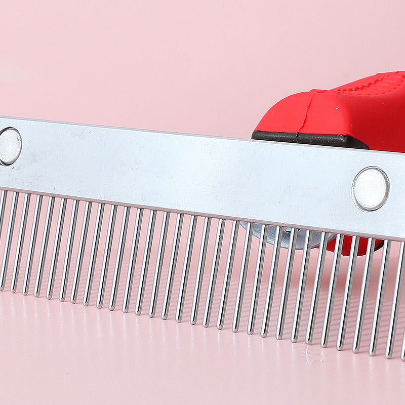 Extra Large Pet Rake Grooming Comb For Deshedding And Detangling