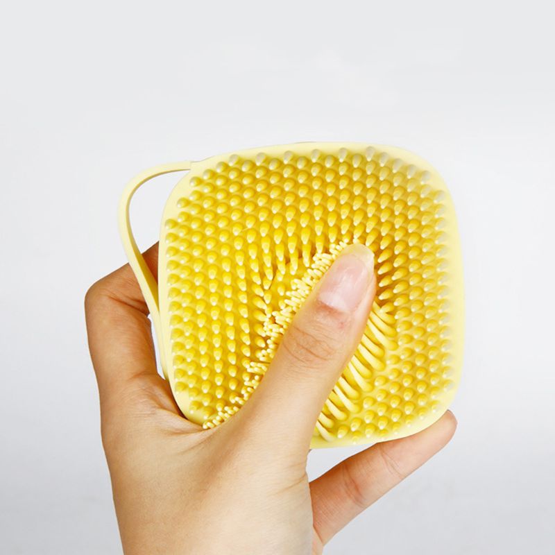 Soft Silicone Pet Bath Brush With Shampoo Dispenser