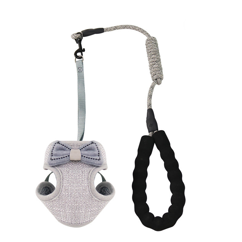 Adjustable Pet Chest And Back Leash For Comfortable Walking Use