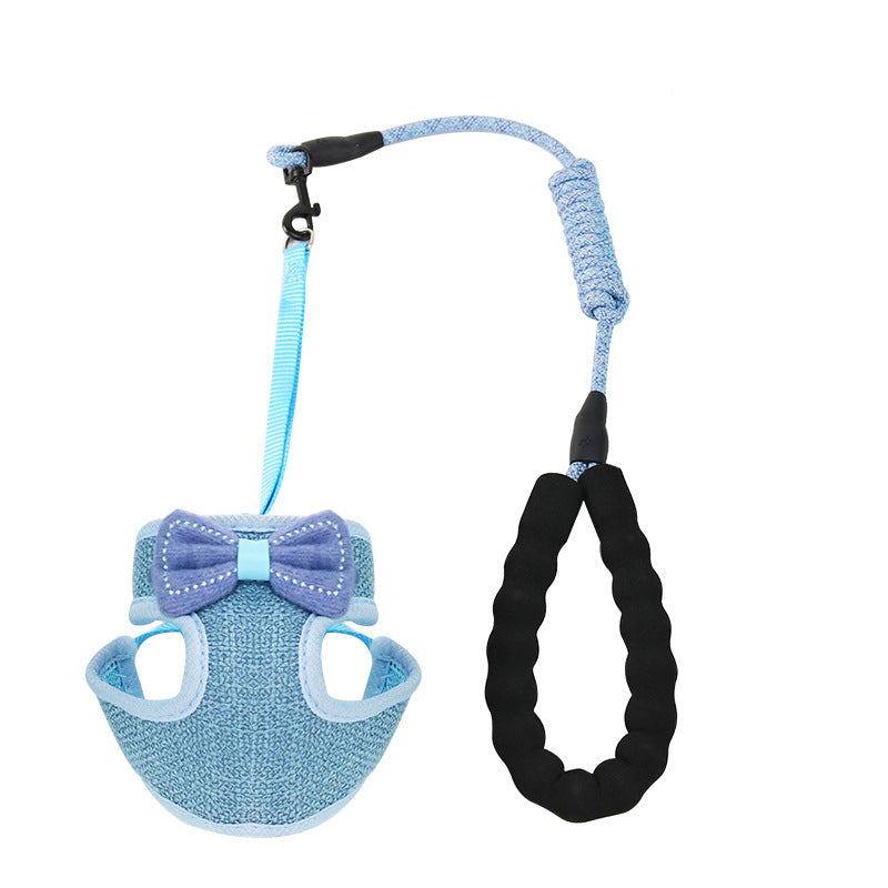 Adjustable Pet Chest And Back Leash For Comfortable Walking Use