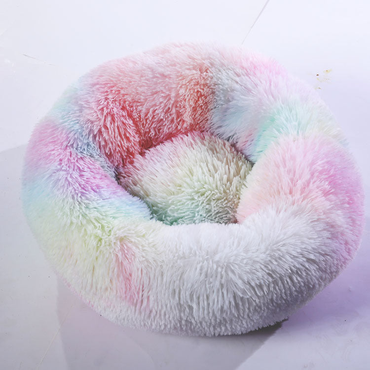 Round Cotton Warm Pet Winter Sleeping Bed