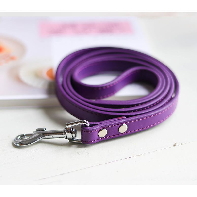 Adjustable Pet Leash And Collar Set For Daily Walking Use