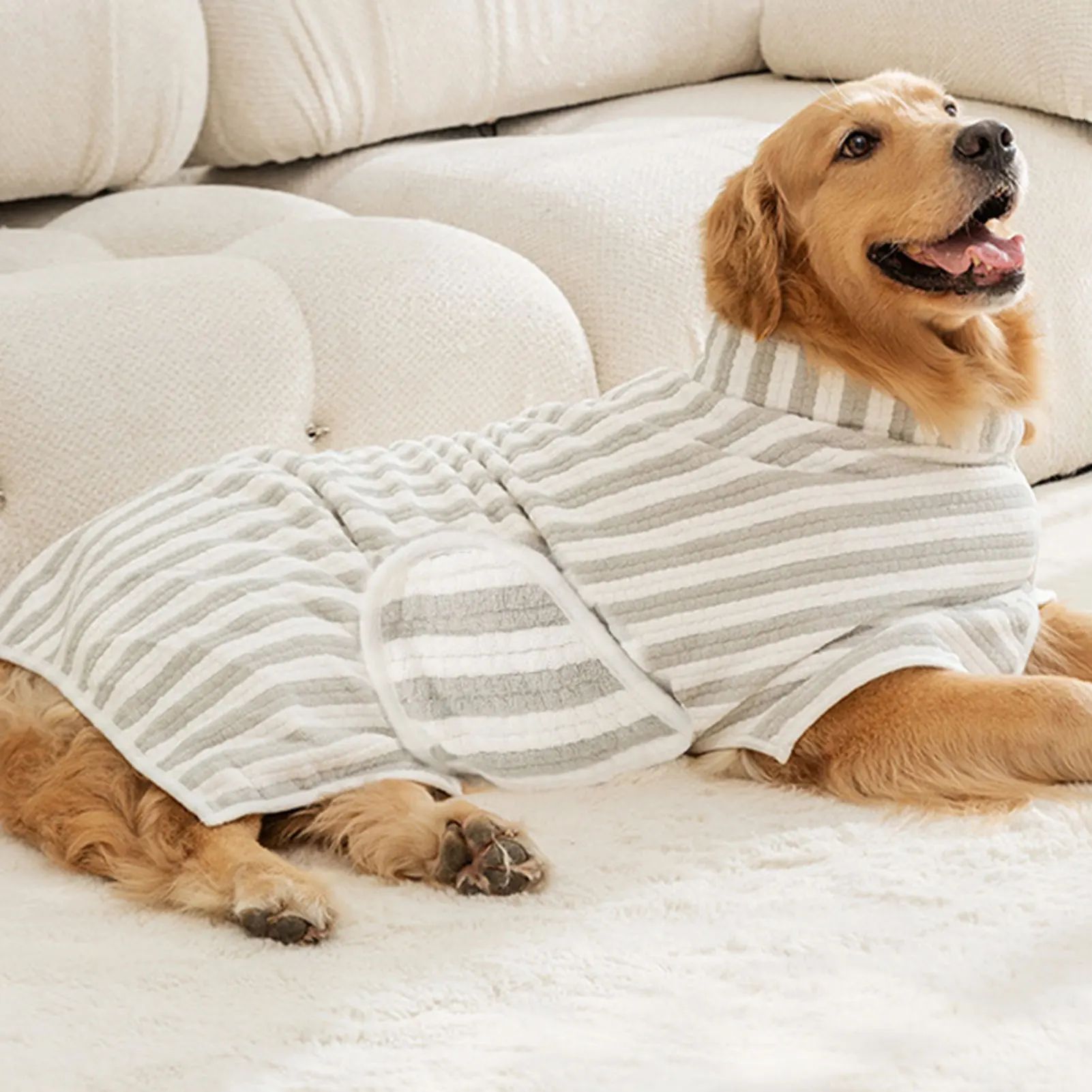 Ultra-Absorbent Quick-Drying Pet Bath Towel Bathrobe