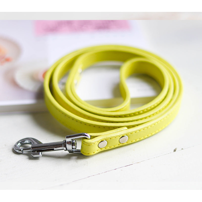 Adjustable Pet Leash And Collar Set For Daily Walking Use