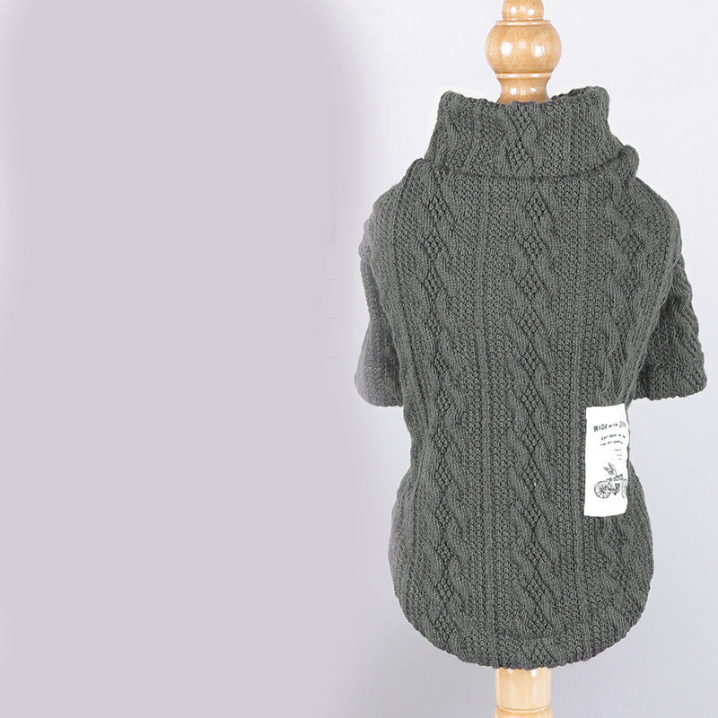 Warm Knitted Pet Sweater Cozy Apparel Clothing