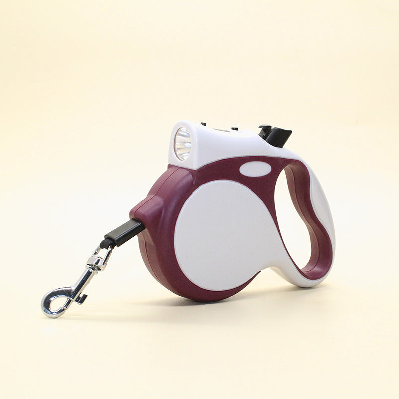 Retractable Lighted Adjustable Pet Rope Leash For Night Walking