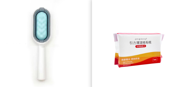 Pet Dematting Grooming Brush For Hair Removal And Cleaning Tool