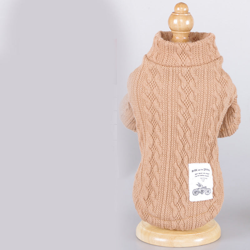 Warm Knitted Pet Sweater Cozy Apparel Clothing