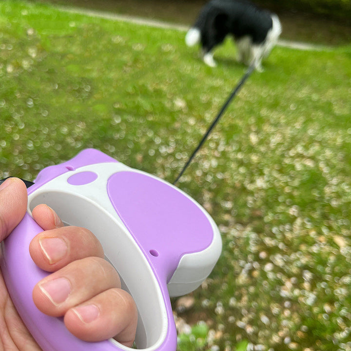 Retractable Lighted Adjustable Pet Rope Leash For Night Walking