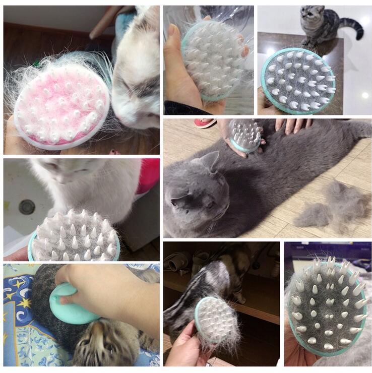 Comfortable Bath Massage Grooming Cleaning Pet Brush