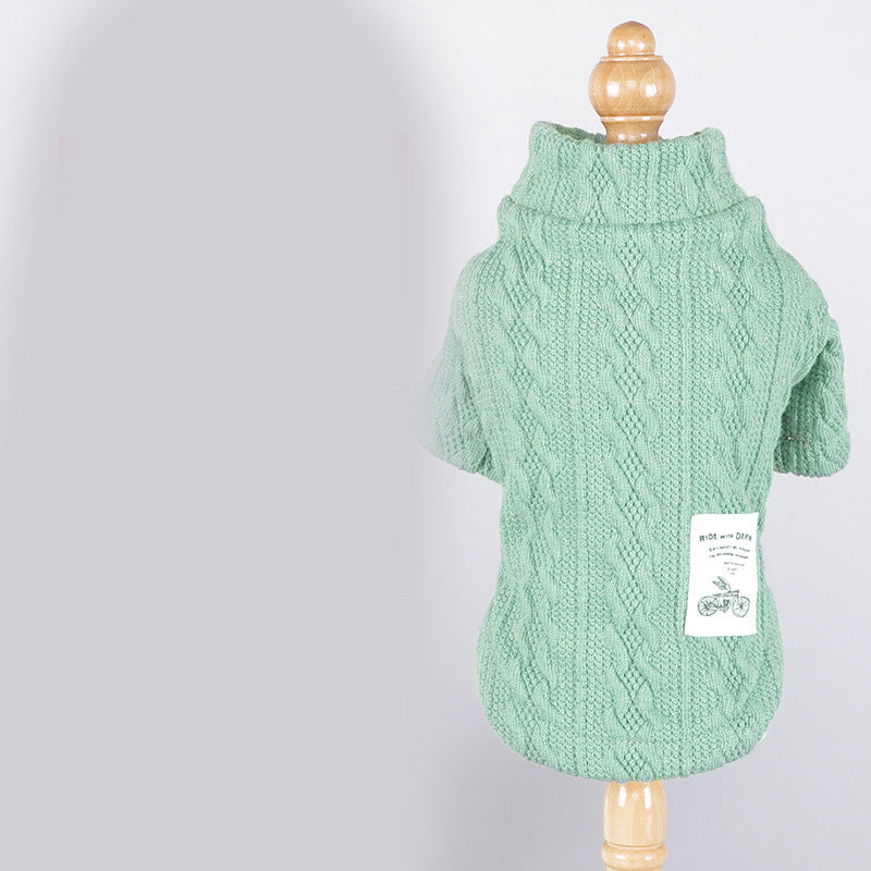 Warm Knitted Pet Sweater Cozy Apparel Clothing