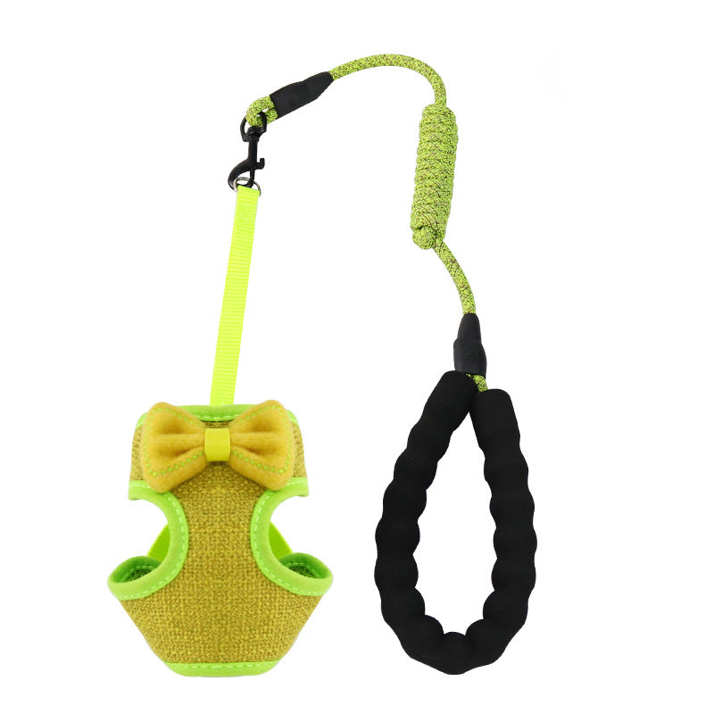 Adjustable Pet Chest And Back Leash For Comfortable Walking Use