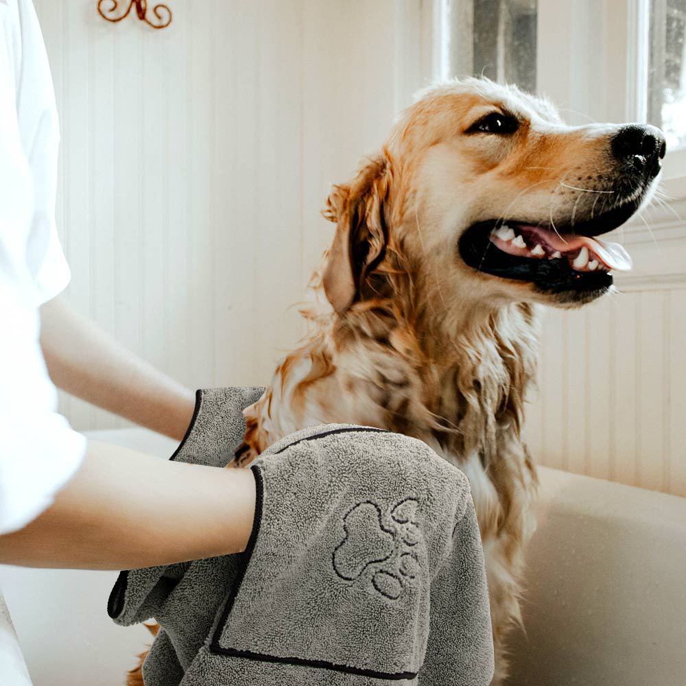 Super Absorbent Pet Bathrobe And Bath Towel