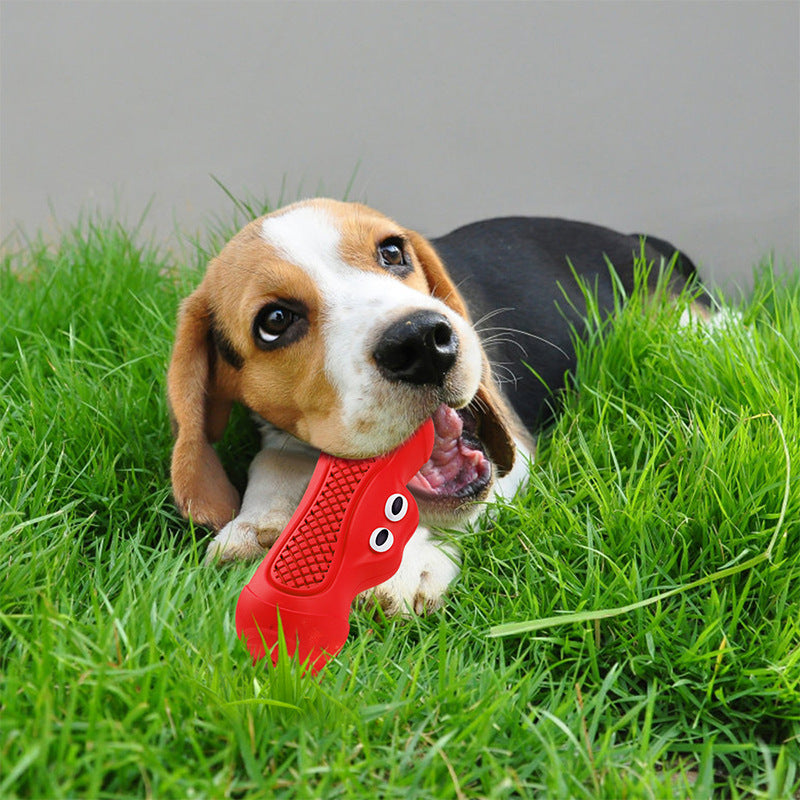 Vocal Rubber Teething Bite Resistant Pet Chewing Toy
