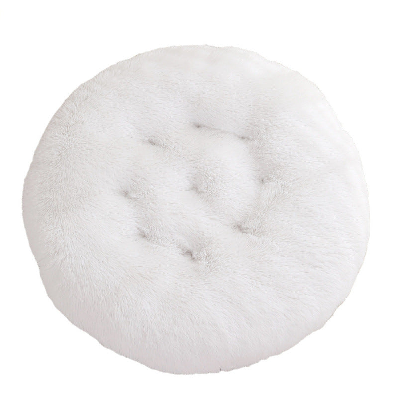 Round Pet Mat Bed Plush Warm Sleep