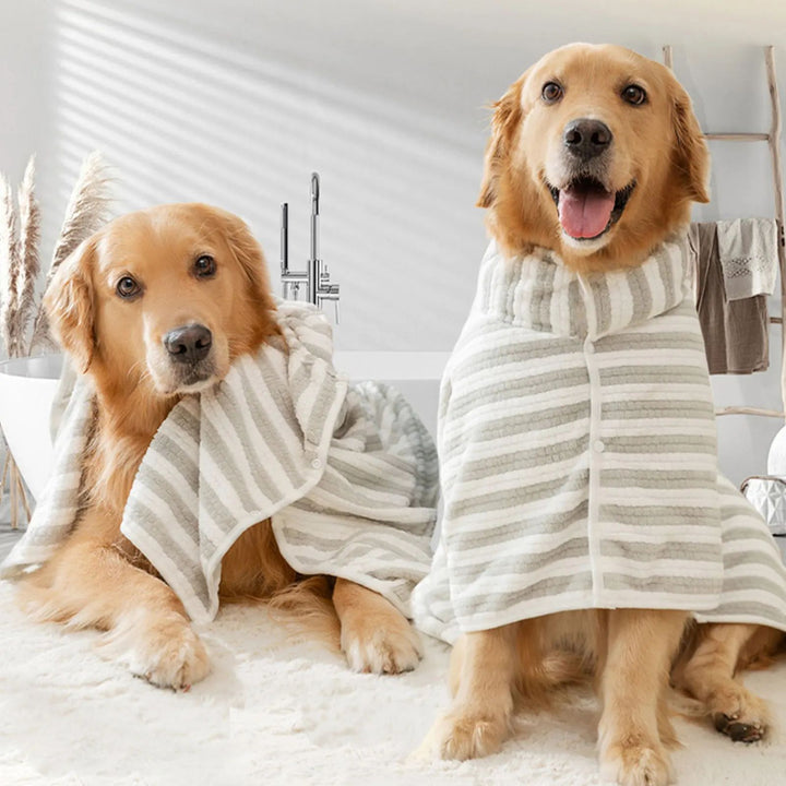 Ultra-Absorbent Quick-Drying Pet Bath Towel Bathrobe