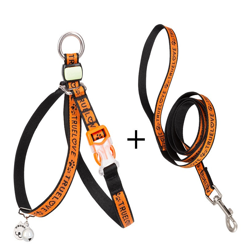 Bell Pet Harness Vest And Leash Set For Daily Walking