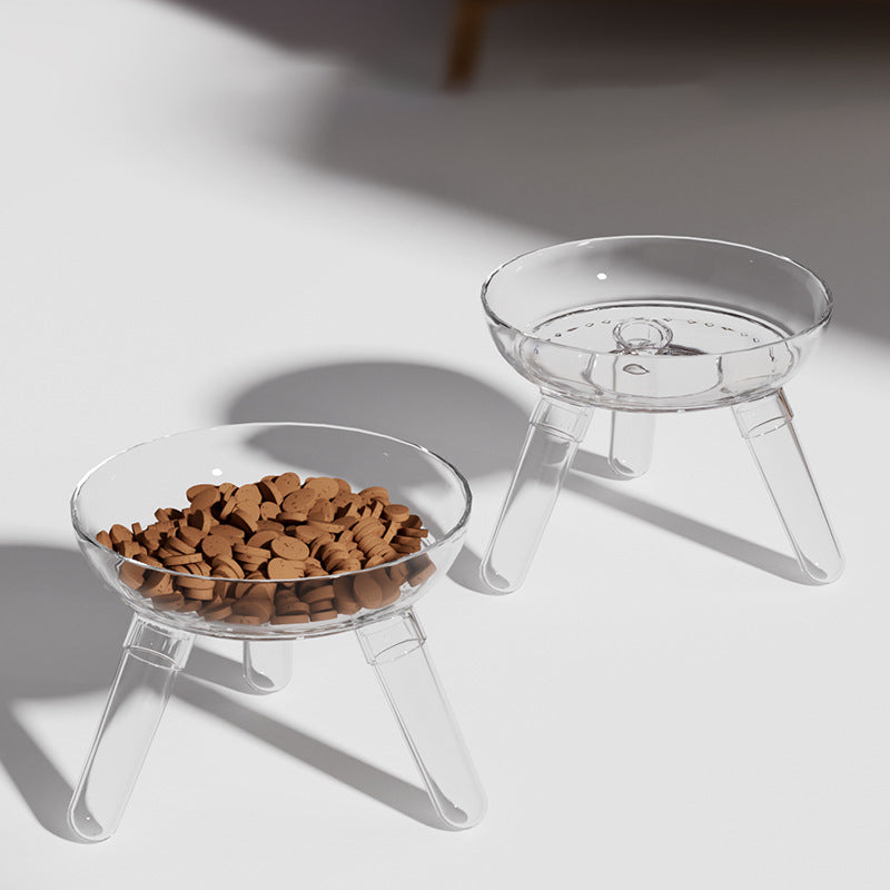 Transparent Anti Knock Pet Feeding And Water Bowl For Household Use
