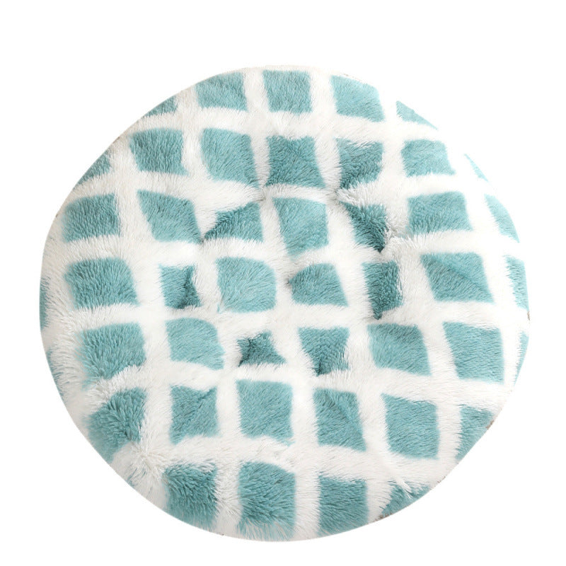 Round Pet Mat Bed Plush Warm Sleep