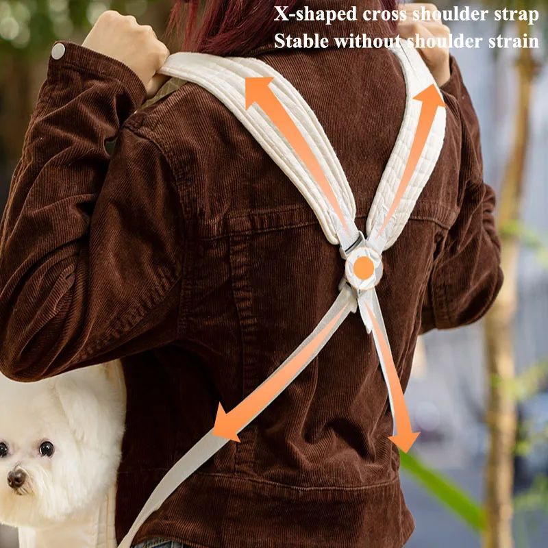 Breathable Cross Design Pet Carrier Backpack For Outdoor Travel