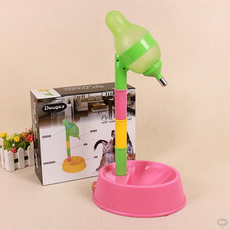 Automatic Pet Water Dispenser Stand Feeder Bowl Adjusting Height Water