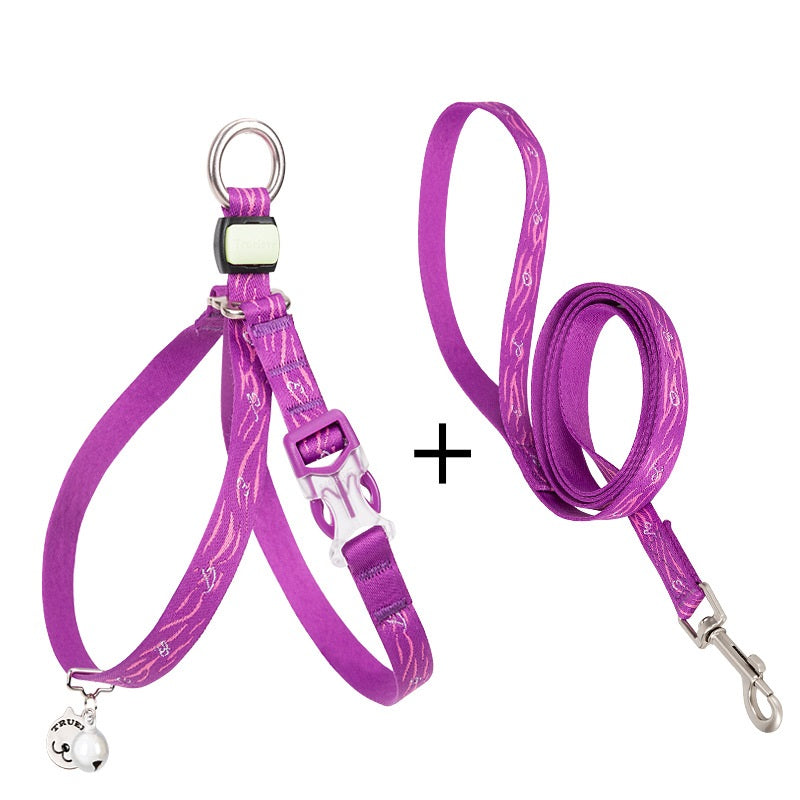 Bell Pet Harness Vest And Leash Set For Daily Walking