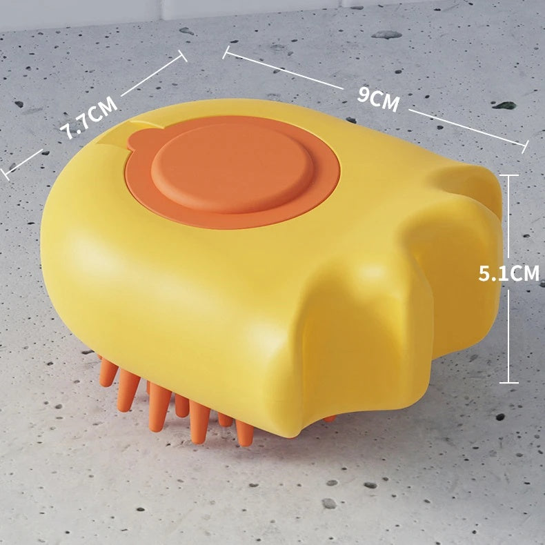 Pet Bath Massage Comb With Shampoo Dispenser Brush