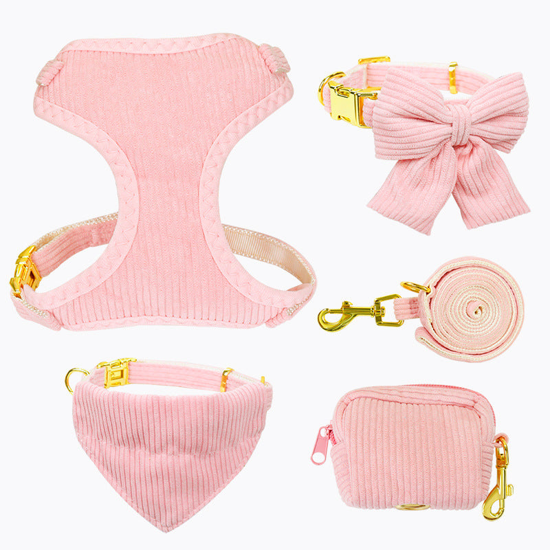 Adjustable Pet Leash And Harness Set For Outdoor Walking