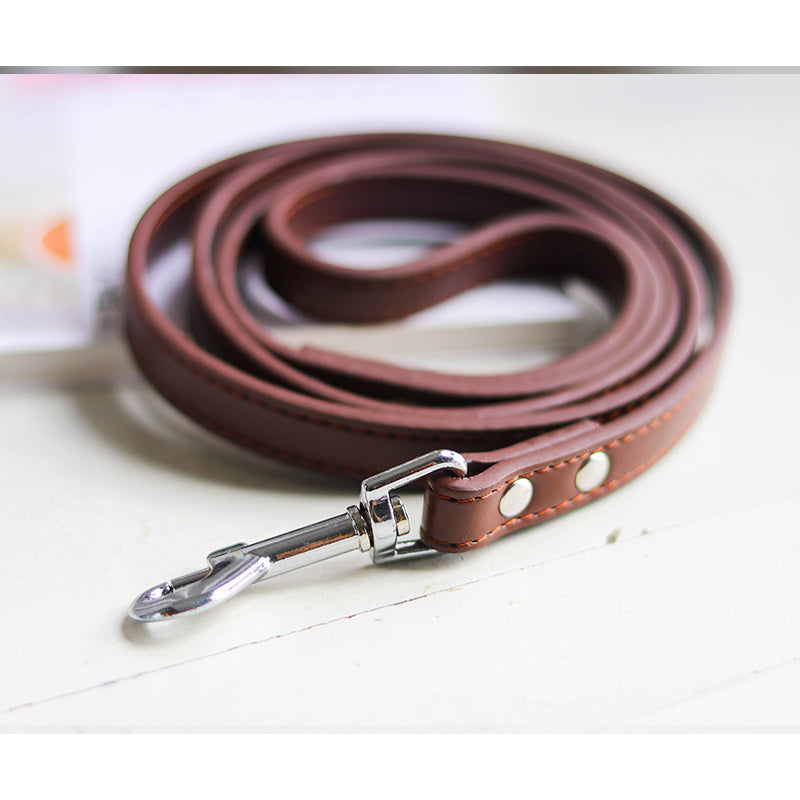 Adjustable Pet Leash And Collar Set For Daily Walking Use