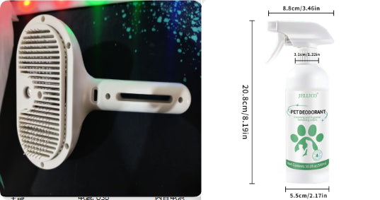 Self Cleaning Pet Grooming Comb With Mist Humidifier Tool