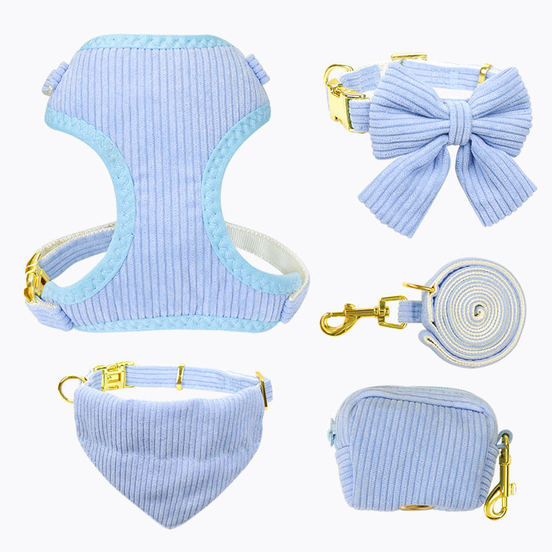 Adjustable Pet Leash And Harness Set For Outdoor Walking